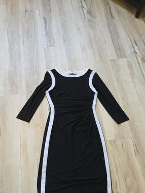 Lauren Ralph Lauren Black Sheath Dress with White Trim